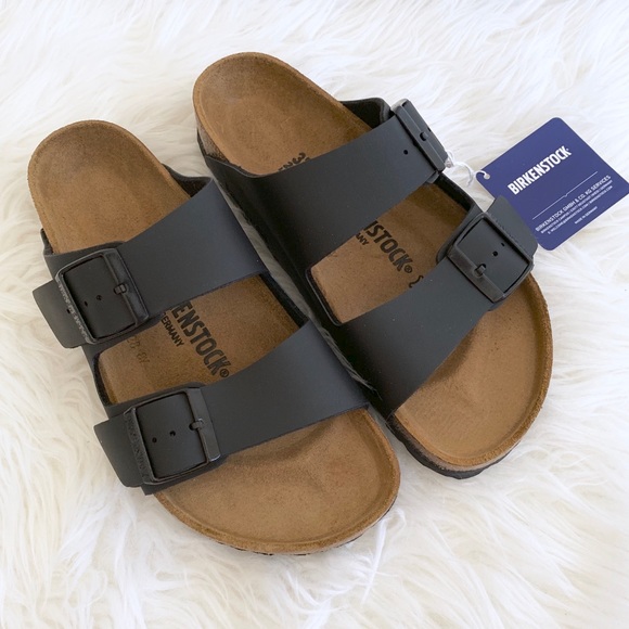 Birkenstock Shoes - Birkenstock Arizona Black Double Strap Sandals